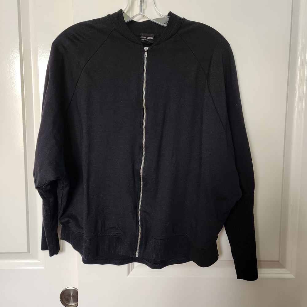 Free Press Black Zip-Up Jacket